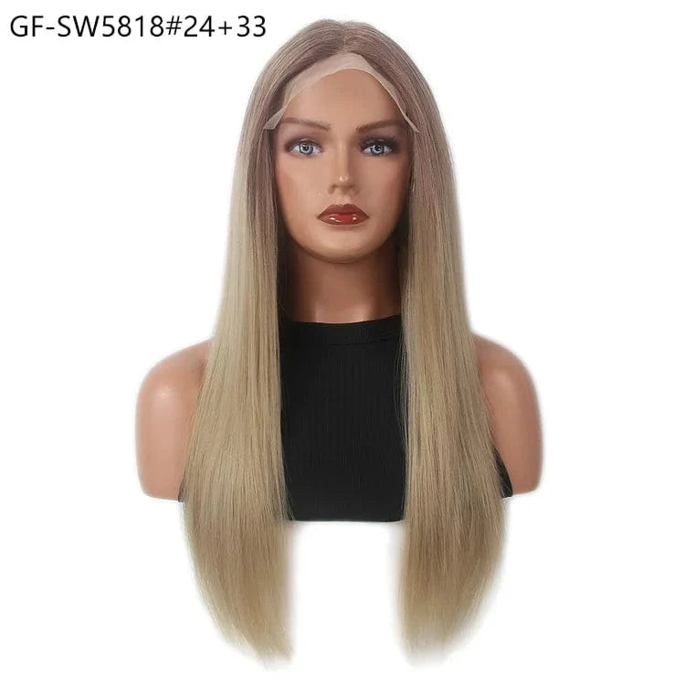 28 Inches / GF-SW5818#24+33 Wholesale Price 180% Synthetic Wigs - The Best Choice For Your Hair Styling Needs Lace Front Wig