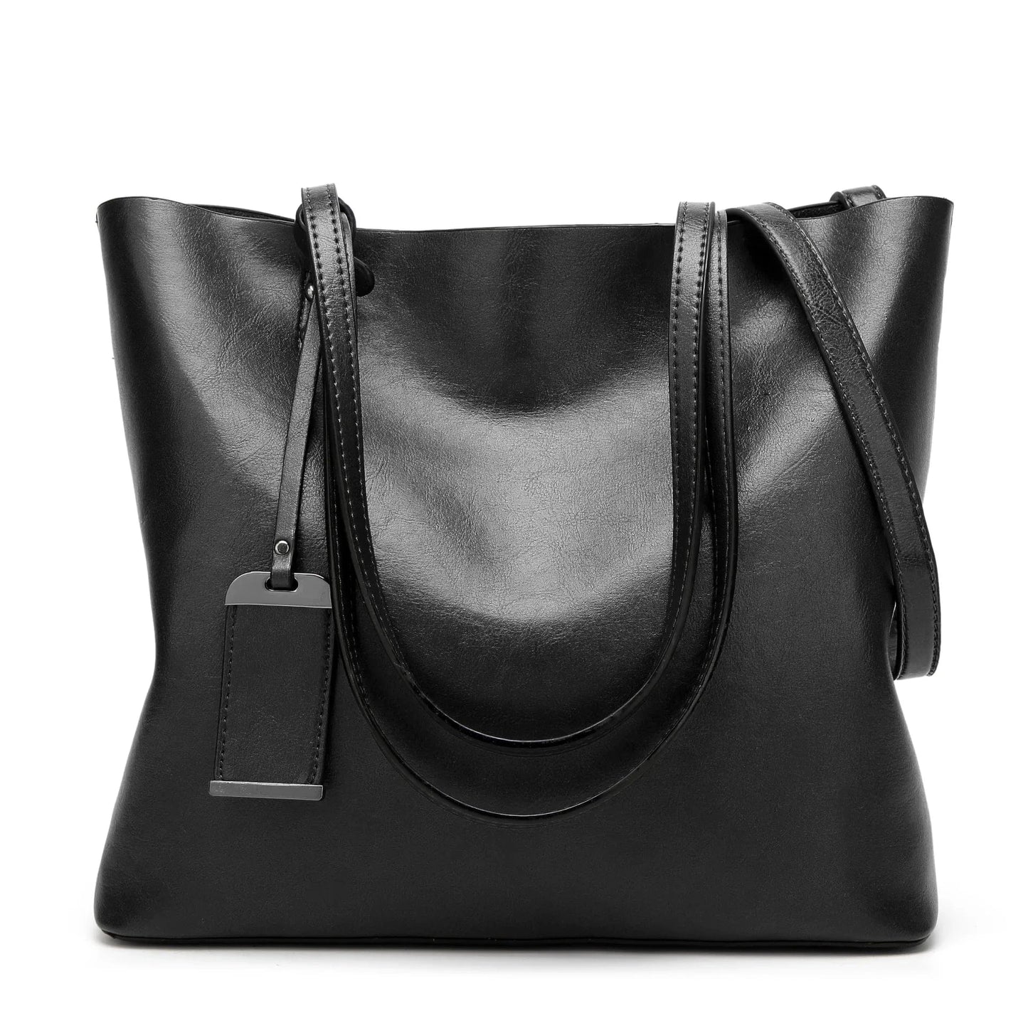 29*33*14cm / Black Women PU Handbags Custom Large Capacity Fashion Lady Handbags Shoulder Tote Bags