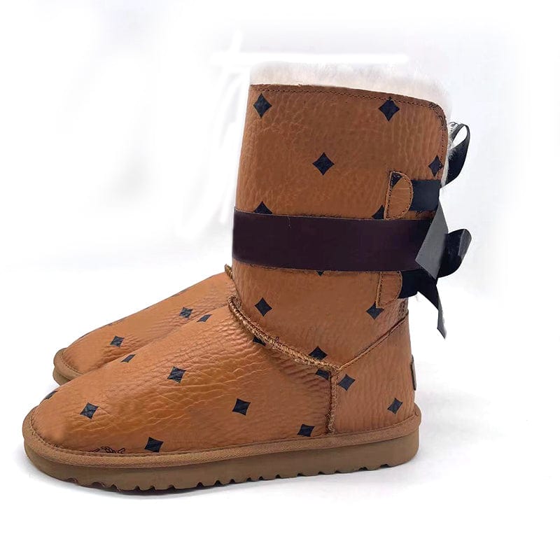 2y / JM-2 Wholesale Fashion Women Boots Girls Ladies Boots With Bows Winter Snow Boots