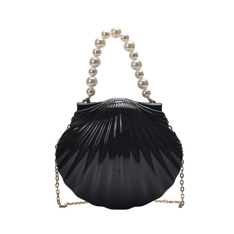 3 2023 Fashion Women Designer Pearl Chain Shell Bags Acrylic Clutch Purse and Hand Bag