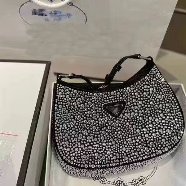 3 New designer luxury genuine leather small armpit bags underarm handbag with brand letter logo purses