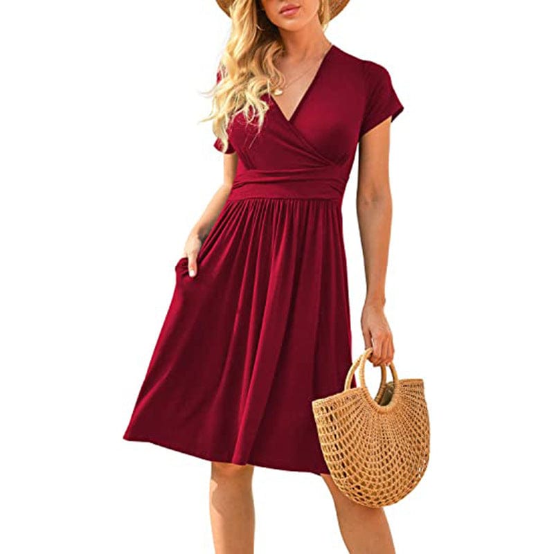 3 XL / #01 Dropshipping 2022 new print short sleeve dress off shoulder fashion element short sleeve casual dress