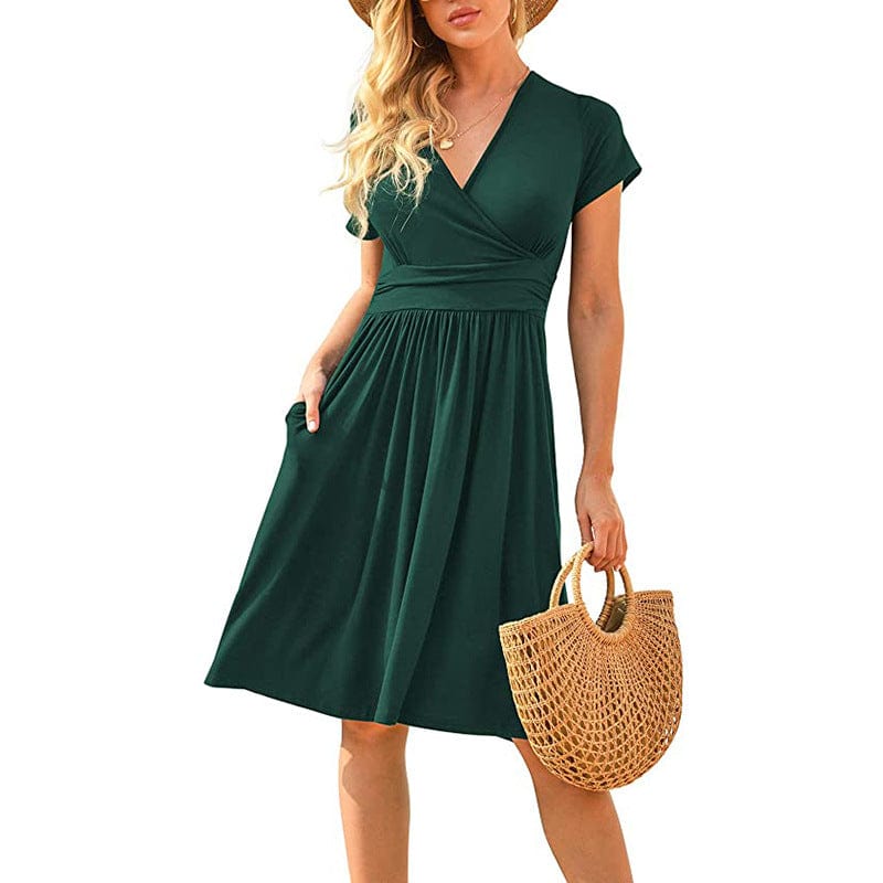 3 XL / #03 Dropshipping 2022 new print short sleeve dress off shoulder fashion element short sleeve casual dress