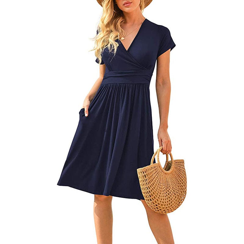 3 XL / #04 Dropshipping 2022 new print short sleeve dress off shoulder fashion element short sleeve casual dress