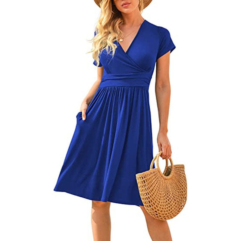 3 XL / #07 Dropshipping 2022 new print short sleeve dress off shoulder fashion element short sleeve casual dress