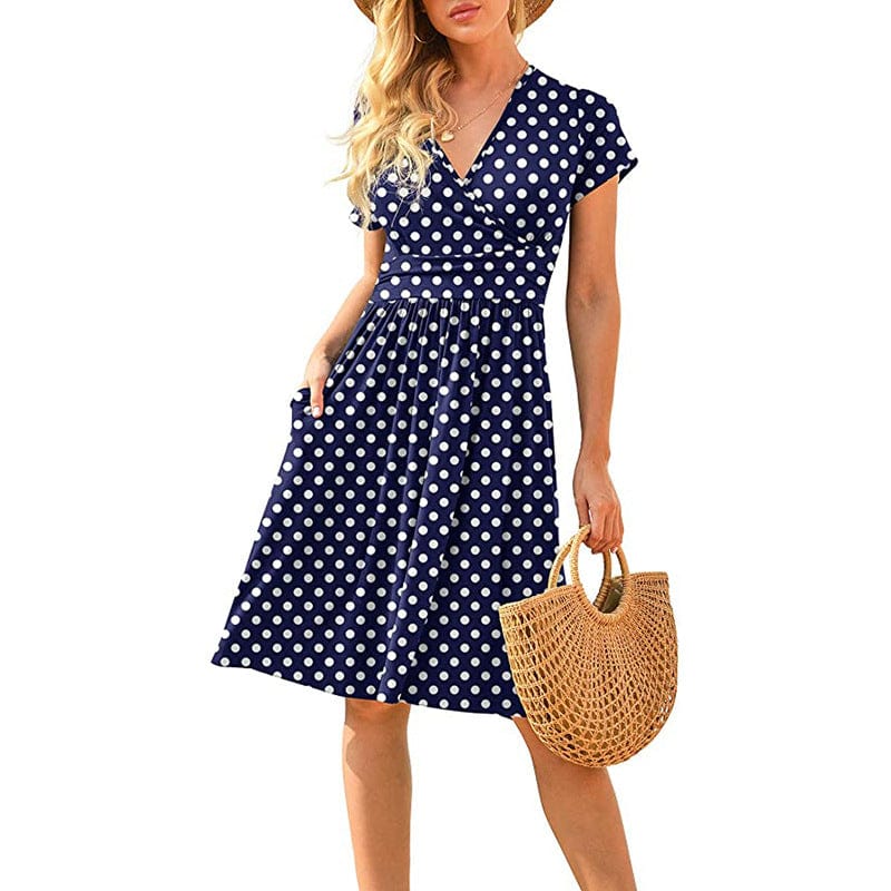 3 XL / #09 Dropshipping 2022 new print short sleeve dress off shoulder fashion element short sleeve casual dress