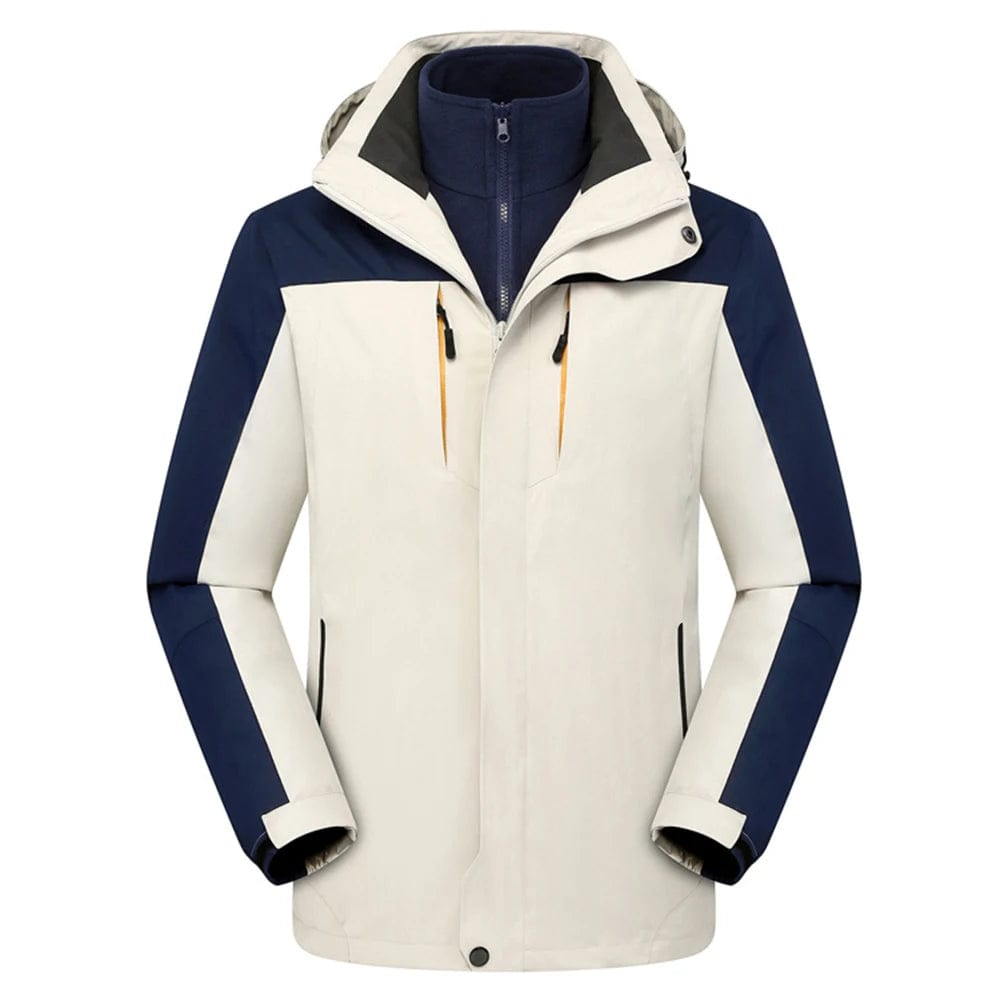 3 XL / Ivory New Men's clothing Women's clothing Windproof and Waterproof outdoor hiking clothing