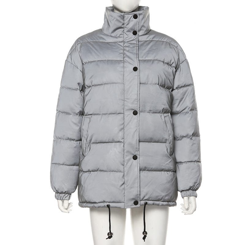 3 XL / long Fashion Custom Color winter high quality Padded plus size reflective coat women down coat waterproof Rainbow bubble Jacket