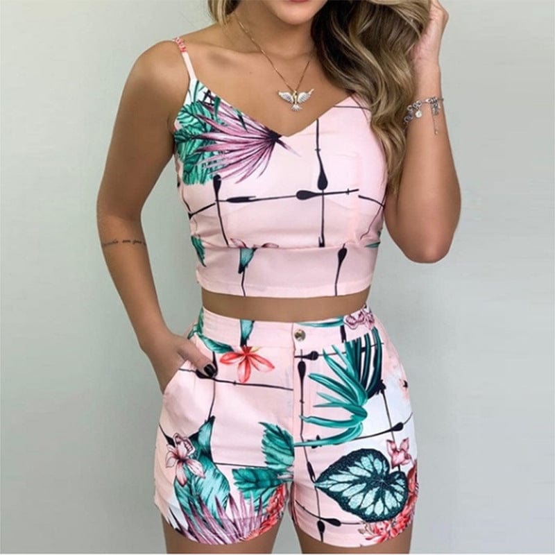 3 XL / Y618 picture color-3 OCS Wholesale 2022 Summer Fashion Strap Top Two Piece Shorts Sets Youth Women's Clothing