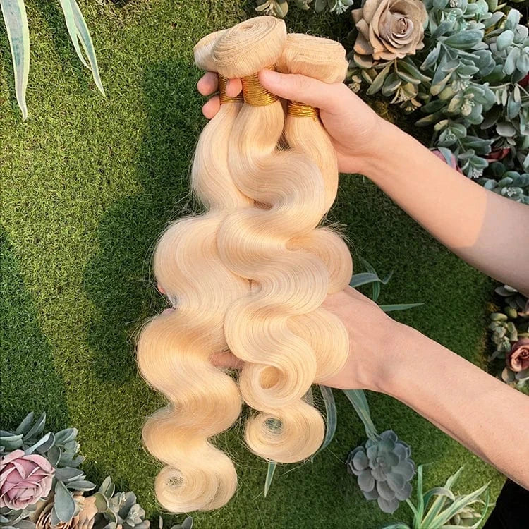 30 Inches / #613 Body wave Becus Hair Blond Cuticle Aligned Raw 613 Virgin Hair Bundles With Frontal/Closure,Wholesale Bundle Virgin Hair Vendor