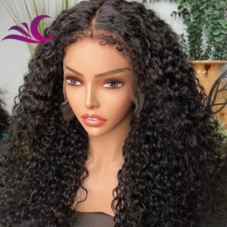 30 Inches / kinky curl Celebrity Wholesale Brazilian 4C Texture Hairline Wigs Virgin Human Hair With13x6 Lace Frontal Kinky Straight Wig 4C Natural Edg