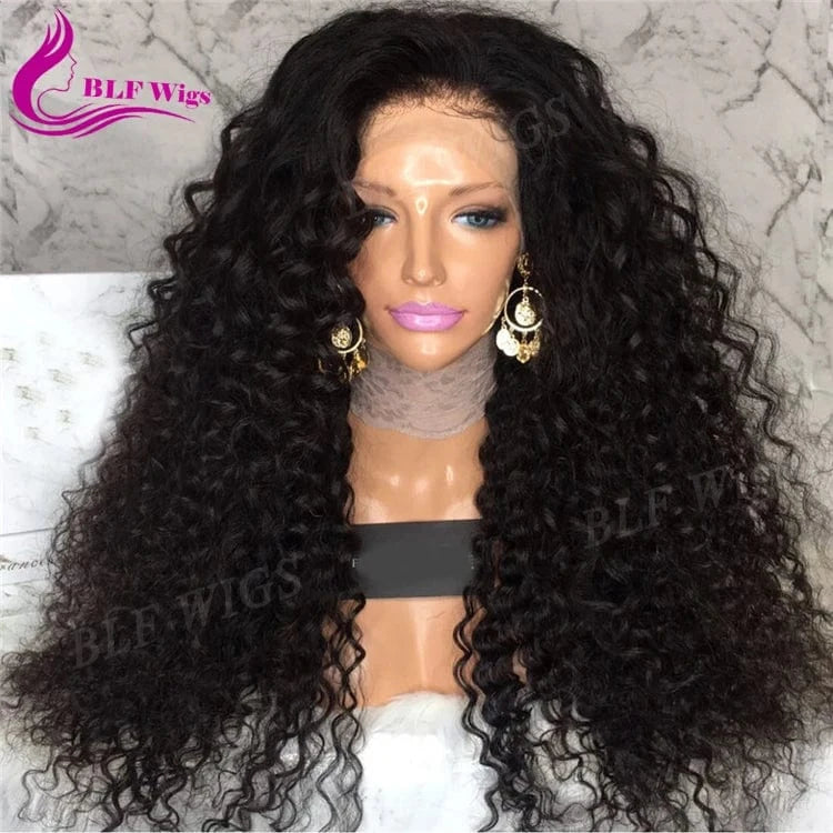 300% Density Cuticle Aligned Virgin Full Lace Wig Unprocessed Indian Kinky Curly Hair Wholesale Vendors