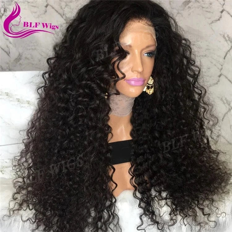 300% Density Cuticle Aligned Virgin Full Lace Wig Unprocessed Indian Kinky Curly Hair Wholesale Vendors