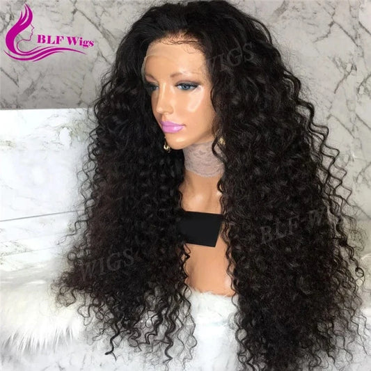 300% Density Cuticle Aligned Virgin Full Lace Wig Unprocessed Indian Kinky Curly Hair Wholesale Vendors