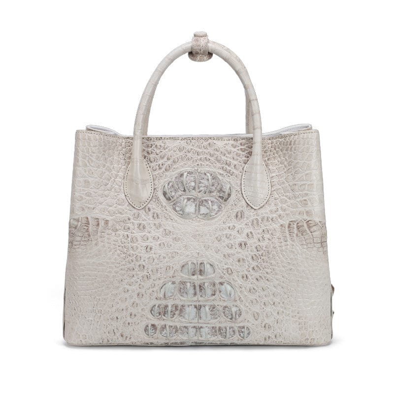 3045-white Westal Luxury Women 100% Genuine Crocodile Leather Handbag Purse and Handbag Leather Tote Bag Women