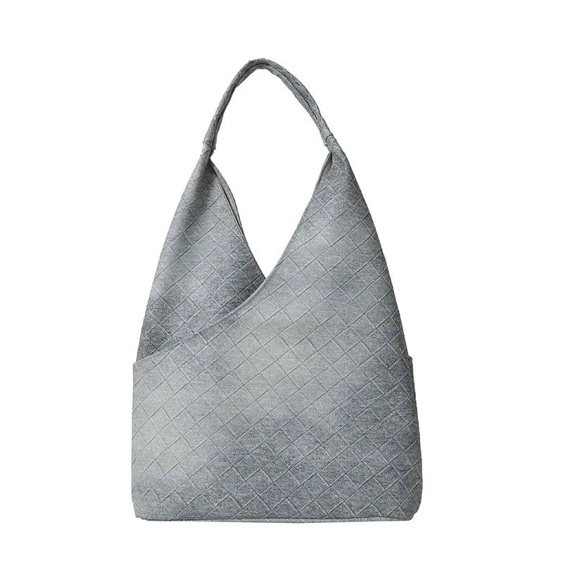 30x10x35cm / 2287 Gray European Luxury Designer PU Leather Soft Woven Bucket Bag for Women Fashionable Shoulder Bag Luxury Brand women's Underarm Totes
