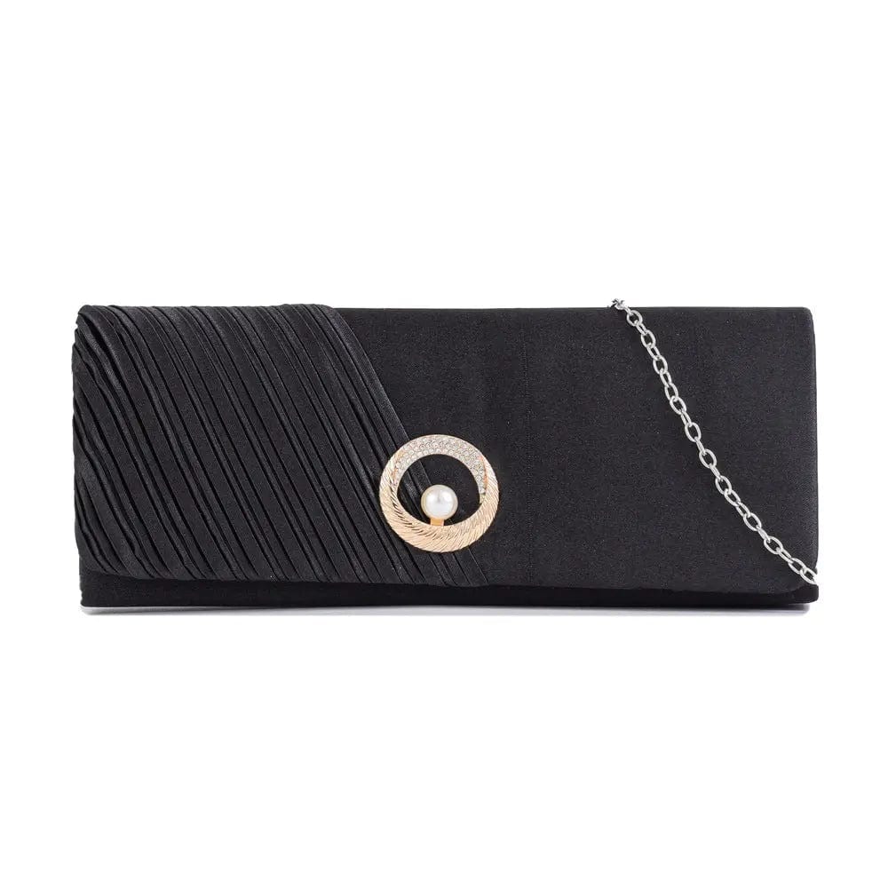 31*5*15cm / black Hot Selling New European And American Fashionable Rhinestone Pu Leather Dinner Party Clutch Evening Bag