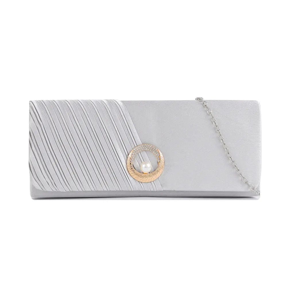 31*5*15cm / silver Hot Selling New European And American Fashionable Rhinestone Pu Leather Dinner Party Clutch Evening Bag