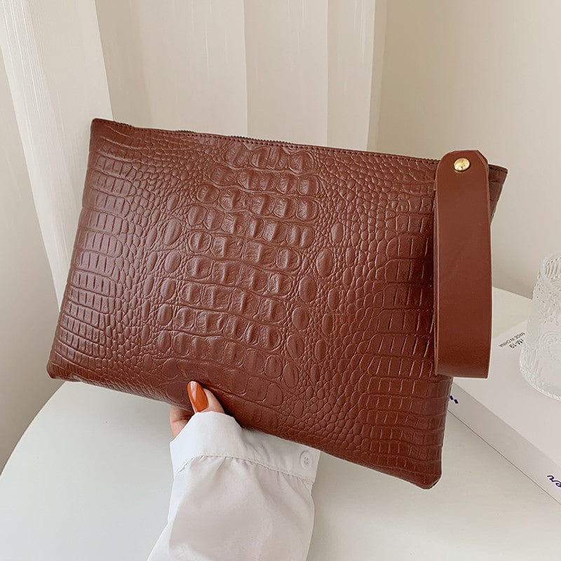 31cm*2cm*21cm / brown Wholesale Cheap Quality Hand bags Crocodile Skin Bags 2022 Young Lady Handbags Ladies Design Purses For Females