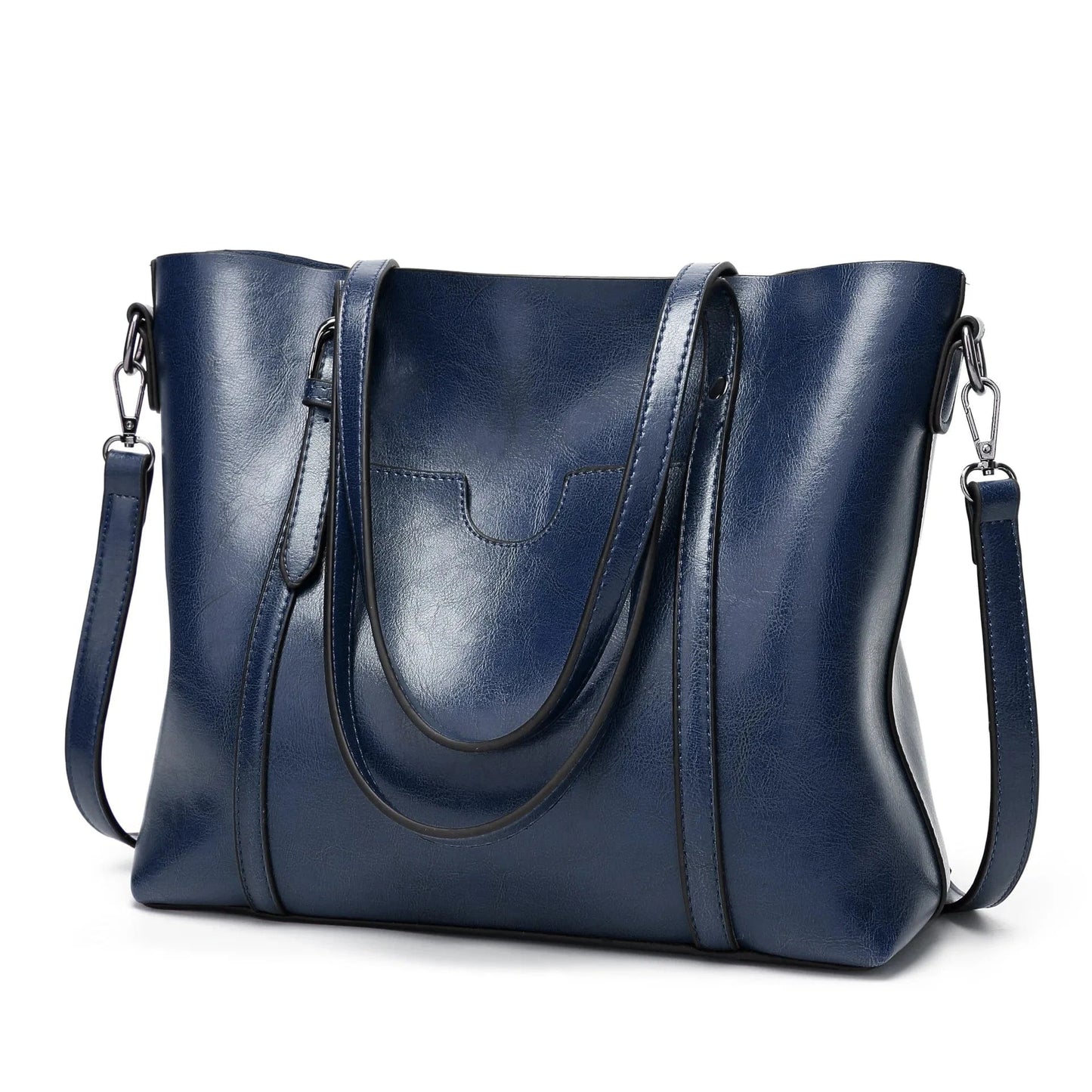 32*12*27cm / Dark blue 2022 Trending Ladies Crossbody Shoulder Handbag PU Purse and Handbags