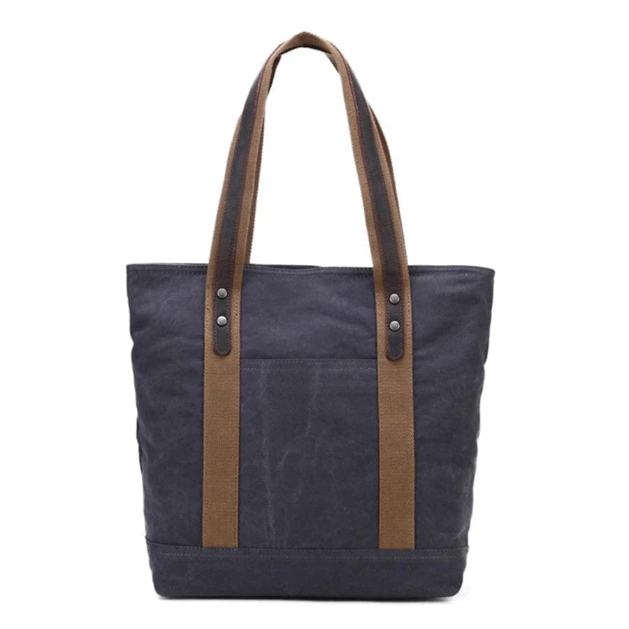 32*12*38cm / Grey In Stock Cotton Canvas handbag lady purse tote shoulder handbag