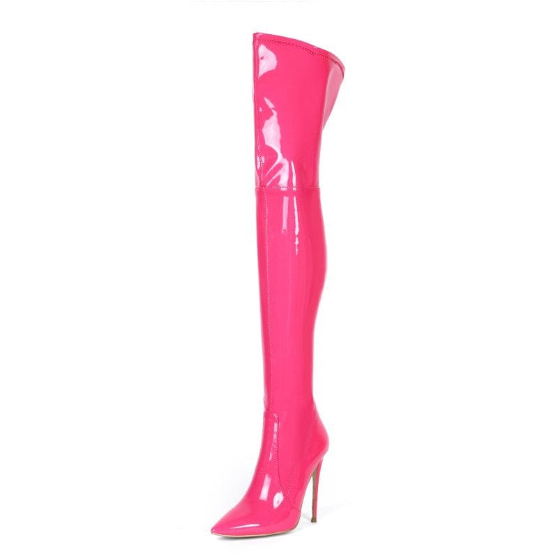 33 / 1 TX Autumn and winter new pointed toe stiletto heel gray red apricot rose red womens fashion boots