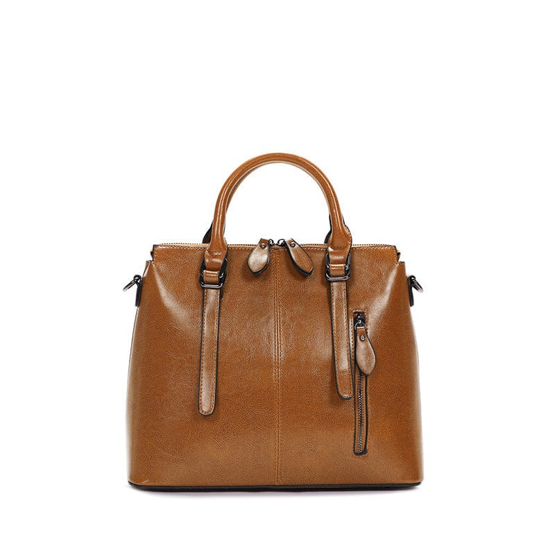 33*14*21cm / brown Hot sale custom logo genuine handbags for women leather ladies fashion trend diagonal shoulder bags handbag for woman handbags