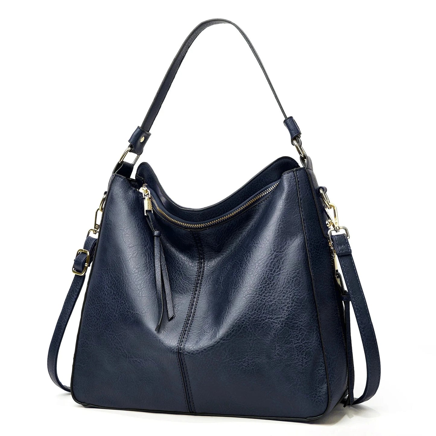 34*13*30cm / Dark blue Latest Style Vintage pu Leather Tote Bag Shoulder Handbags for Women
