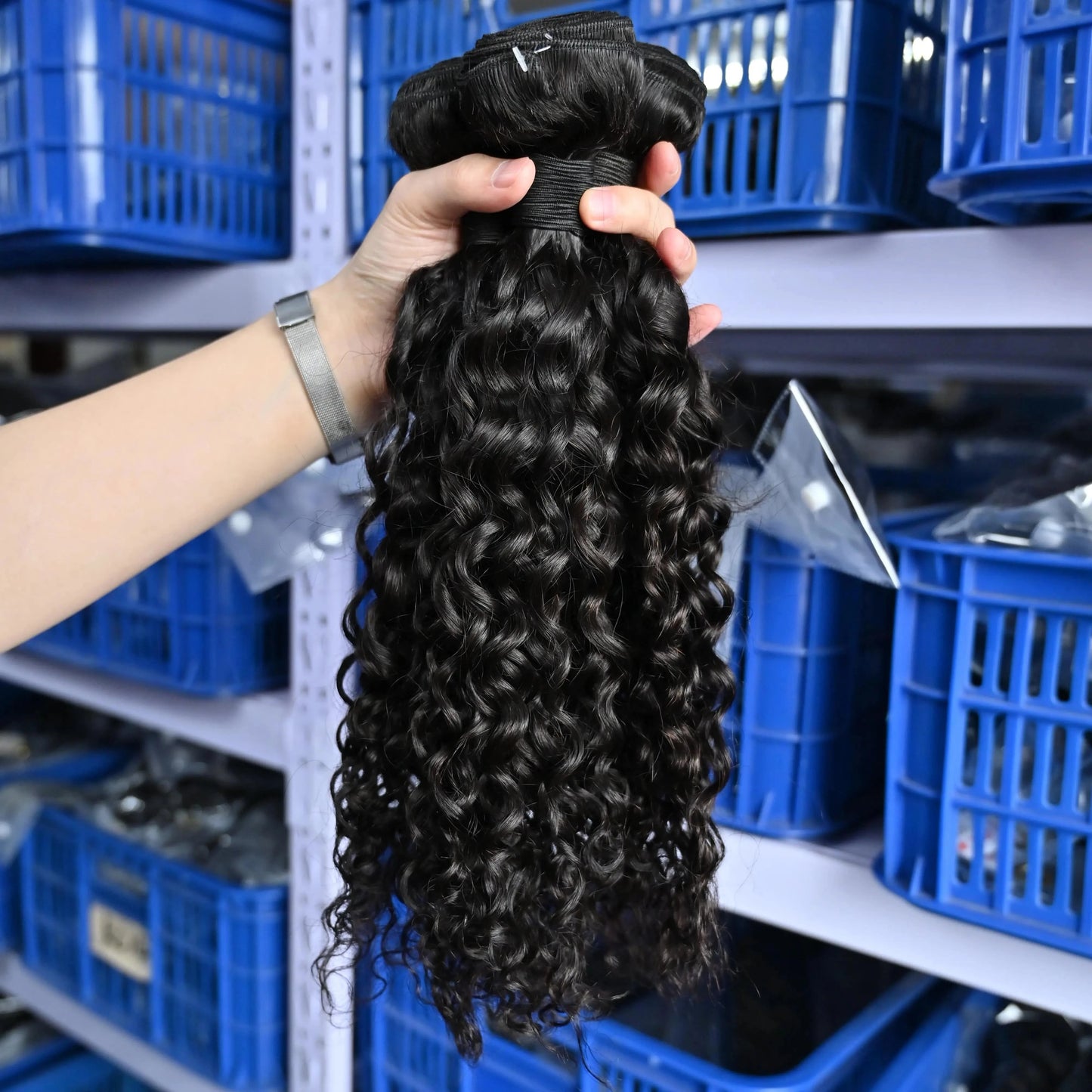 34 Inches / Top quality deep curly bundles*1 12A Top Quality Brazilian Virgin Cuticle Aligned Human Thick silk Hair One Donor Bundles with Closure for weddings and parties