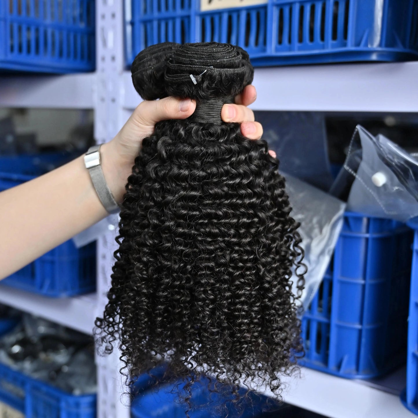 34 Inches / Top quality kinky curly bundles*1 12A Top Quality Brazilian Virgin Cuticle Aligned Human Thick silk Hair One Donor Bundles with Closure for weddings and parties
