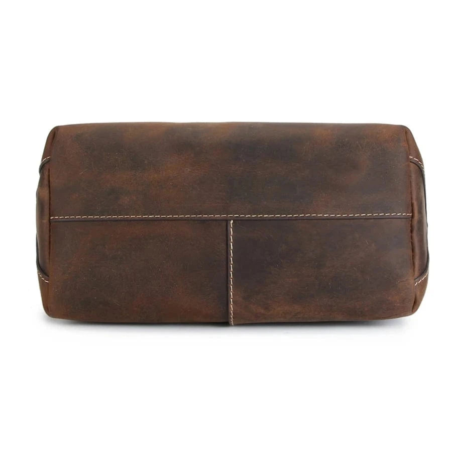 35*29*14cm / darker brown Natural Cowhide Top Handle Shopping Handbag Ladies Leisure Large Capacity Shoulder Bags Retro Genuine Leather Women Tote Bag