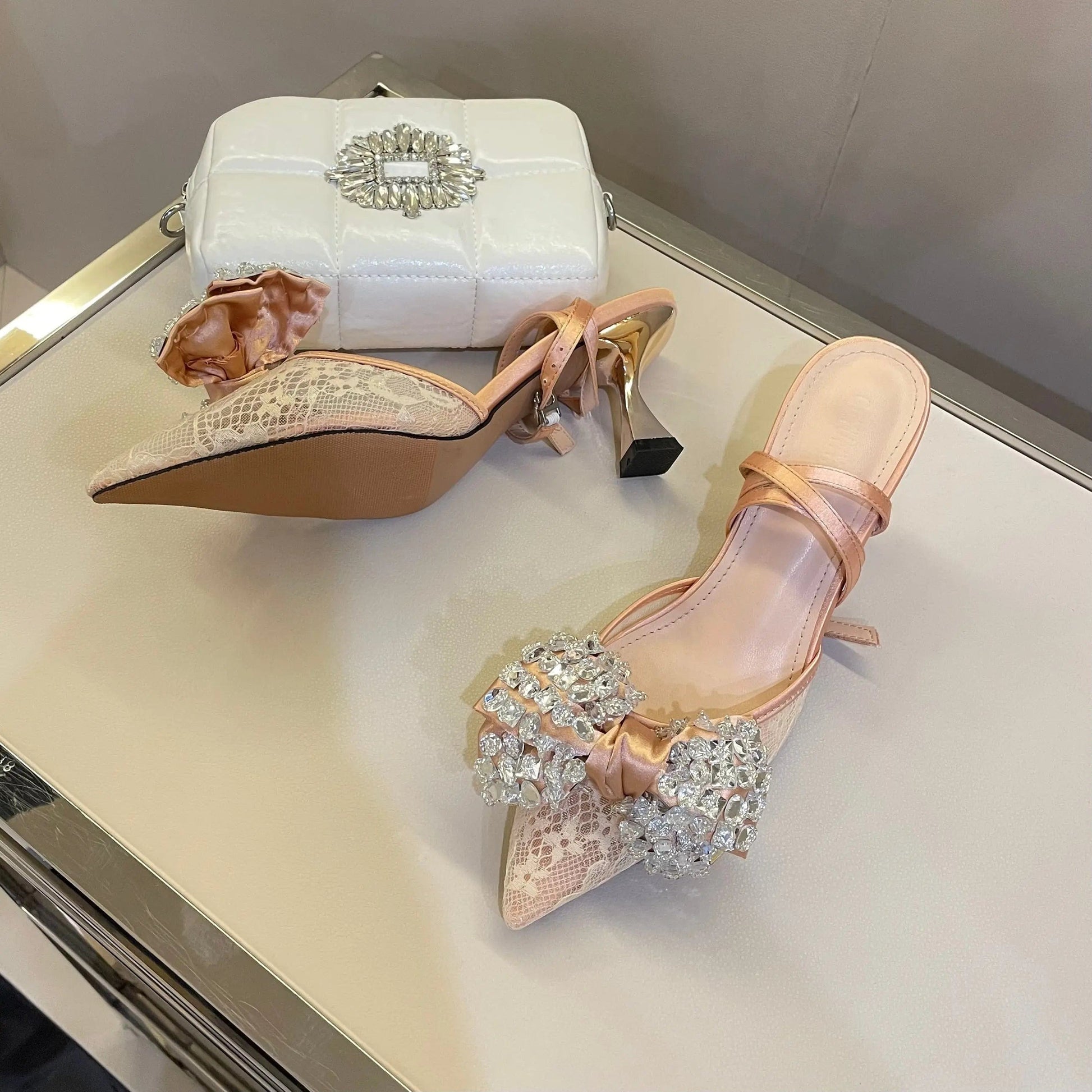 35 / champagne Sandals Stilettos Black Women's Buckle Straps Medium Beige Fashion Girls Low Cat Comfort Medium 2022 Casual Solid Rubber