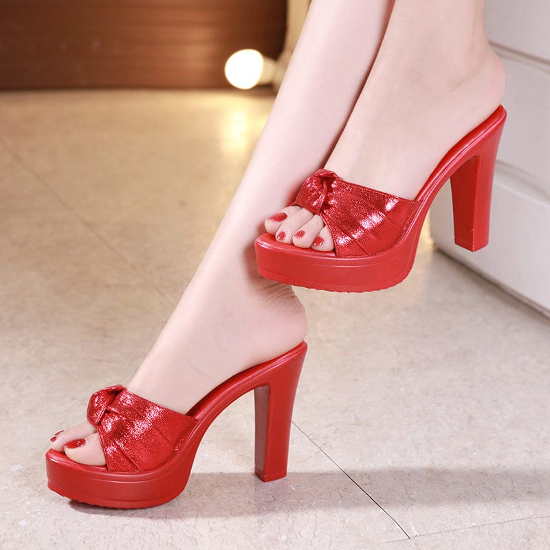 35 / Red sh10027a ladies shoes and sandals 2023 new model women's wedges shoes