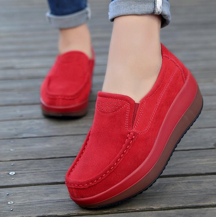 35 / red sh10585a 2023 New model women' shoe slip on platform shoes women casual