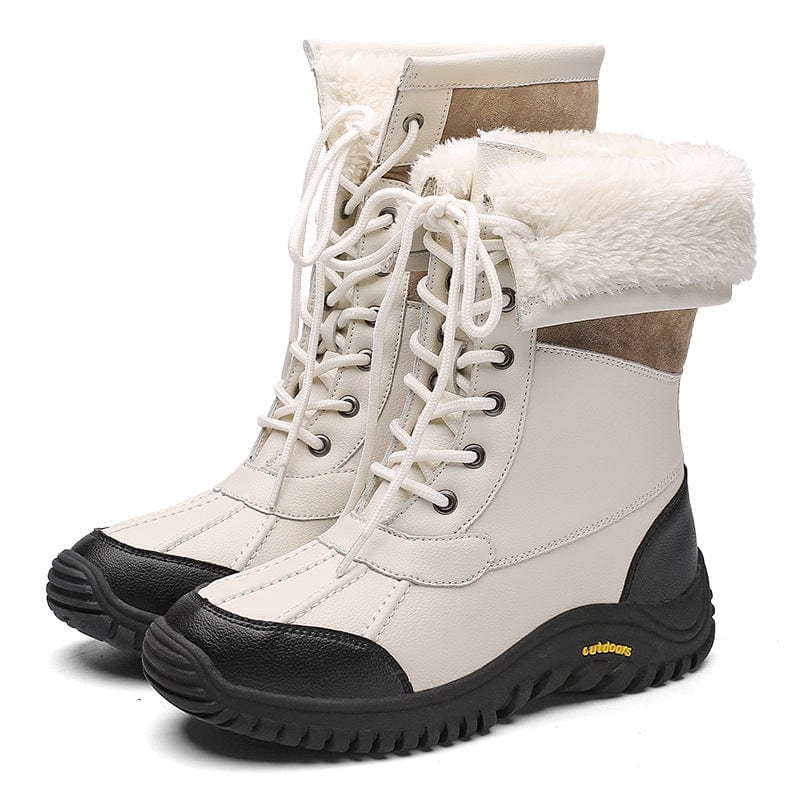 36 / 1 TX New warm outdoor Martin boots snow shoes women's waterproof non-slip high-top cotton fleece snow boots women