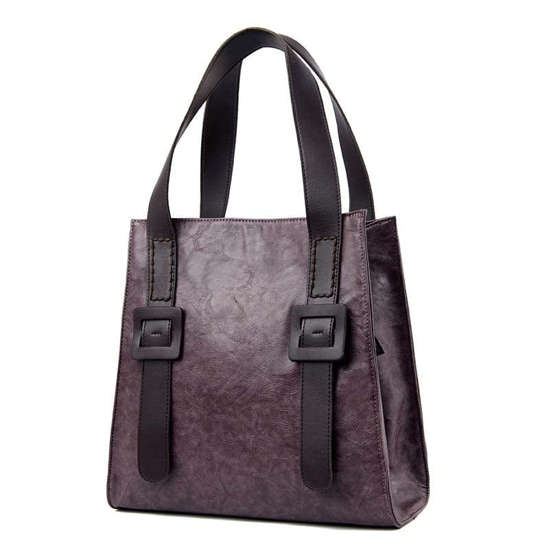 36*35*13cm / Purple New women leather handbag retro vintage bag handbag high quality famous brand tote shoulder ladies hand bag