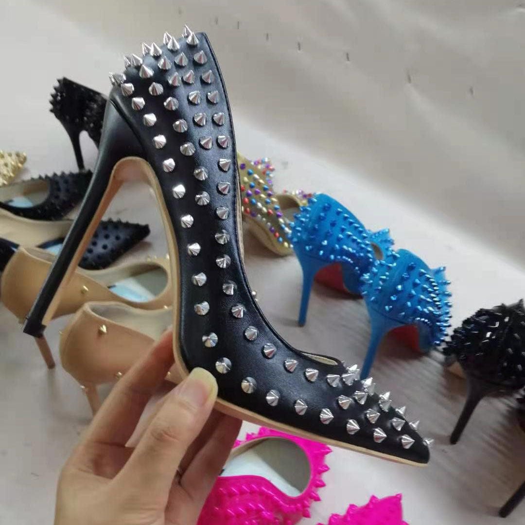 36 / 5 TX Spring and autumn all-match stilettos large size pointed toe multicolor high heel women's fashion single shoes stiletto