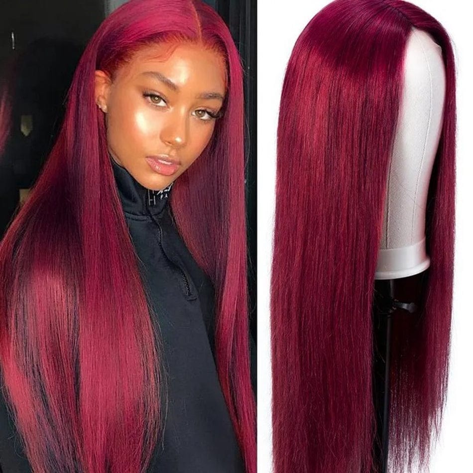 36 Inches / #99j wig 613 Blonde Short Colored Bob Wig Human Hair Lace Front Wig Vendor Pink 99J Cheap Full Lace Human Hair Bob Wigs For Black Women