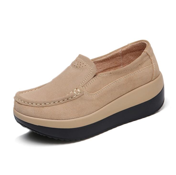 36 / khaki sh10585a 2023 New model women' shoe slip on platform shoes women casual