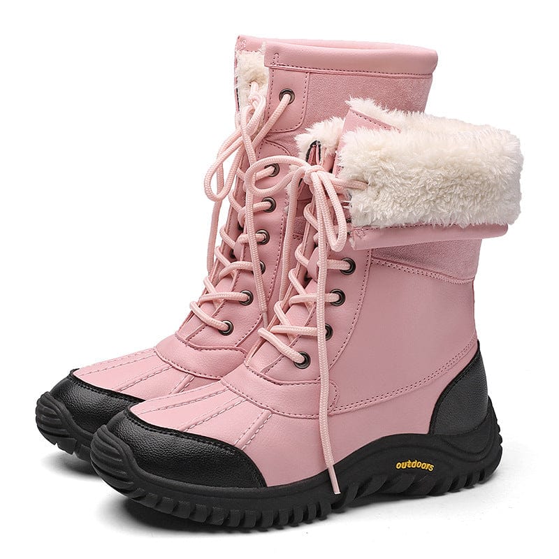 37 / 3 TX New warm outdoor Martin boots snow shoes women's waterproof non-slip high-top cotton fleece snow boots women