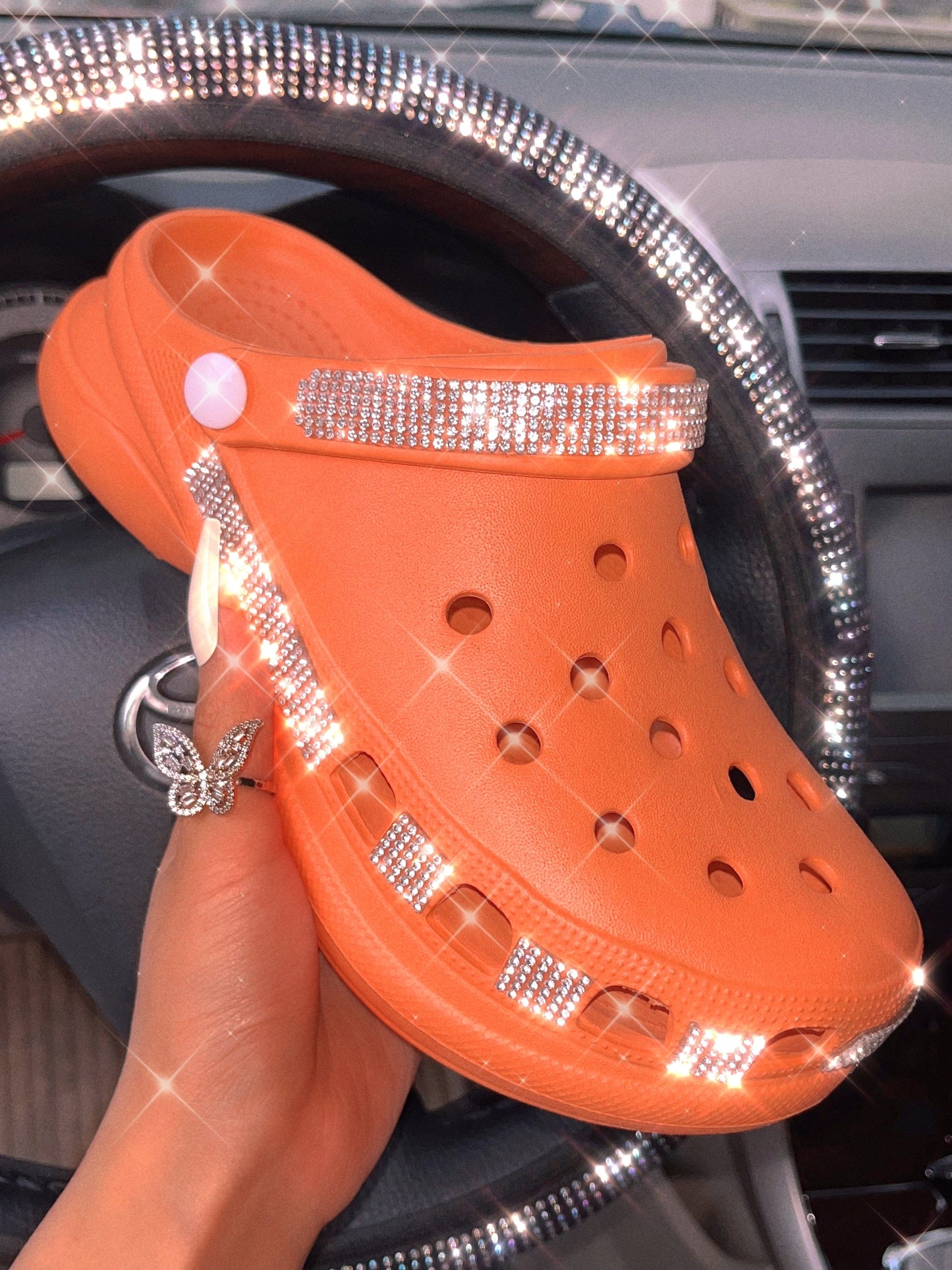38 / 1 2022 new arrival summer high wedge heel bling fashion slippers clogs charms platform rhinestone jelly sandals designer slides
