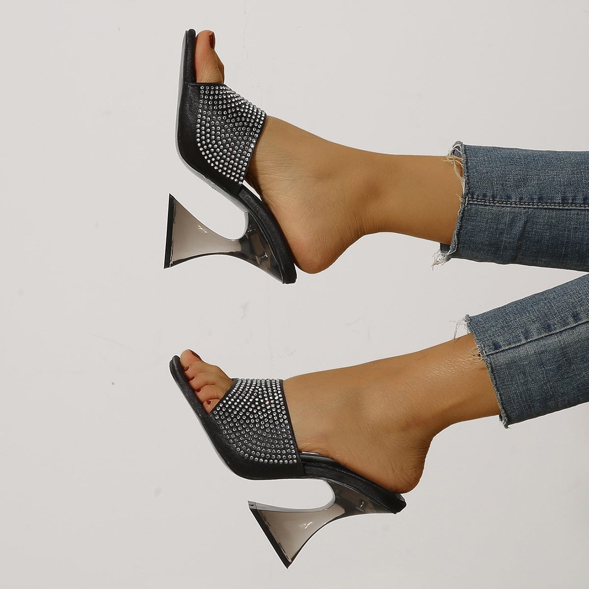 38 / black TX new arrivals High quality fashion Pointed orange high heel sandal womans girls shoes