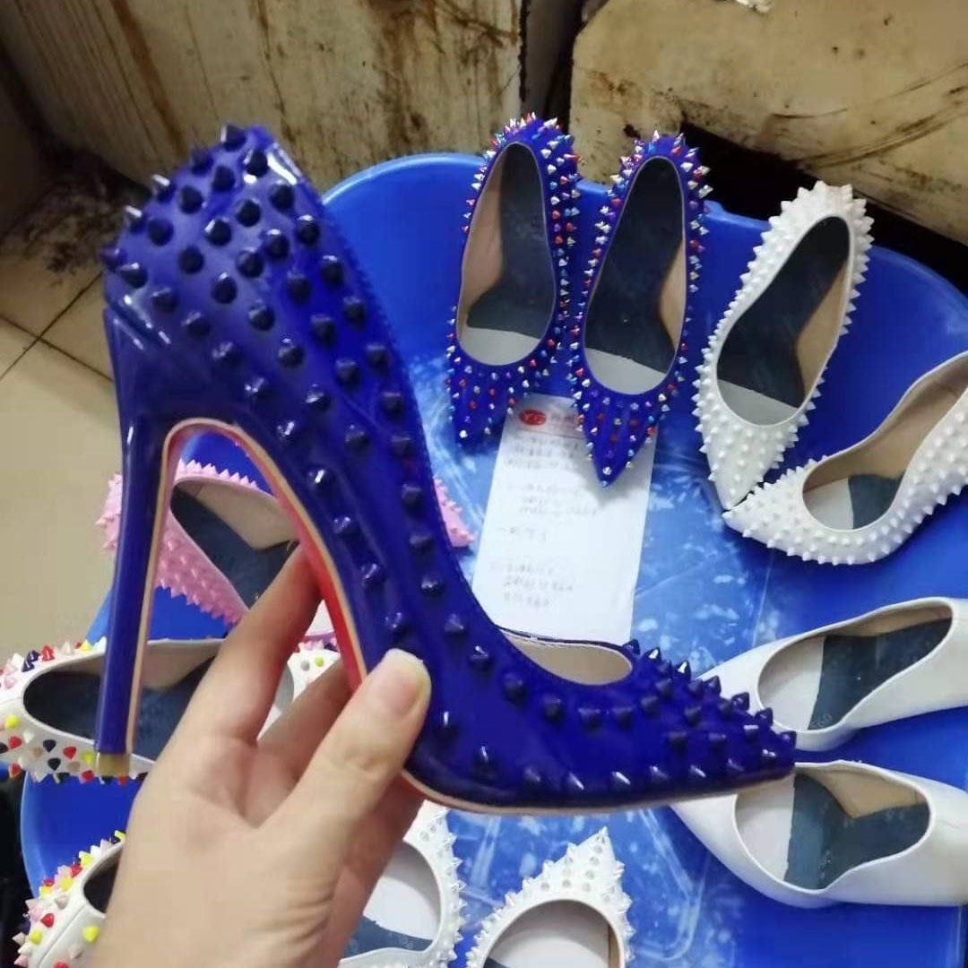39 / 4 TX Spring and autumn all-match stilettos large size pointed toe multicolor high heel women's fashion single shoes stiletto