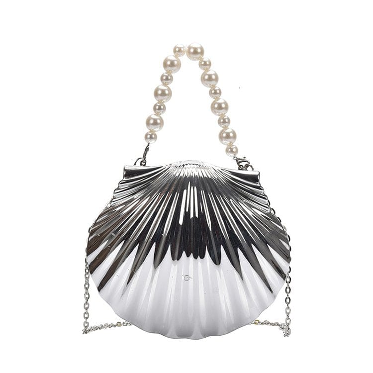 4 2023 Fashion Women Designer Pearl Chain Shell Bags Acrylic Clutch Purse and Hand Bag