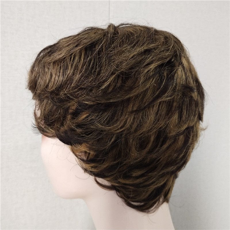 4 Inches / 1B 30 Drop shipping 1B 30 color machine made short pixie cut Bob Brazilian peruvian Human Hair Wig With Bang for black women