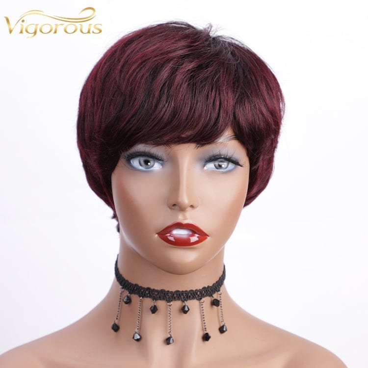 4 Inches / OT99J# China With Bangs Short Straight Wigs Black Women Bob Cheap Private Label 10A Brazilian 100% Raw Real Extension Human Hair Wigs