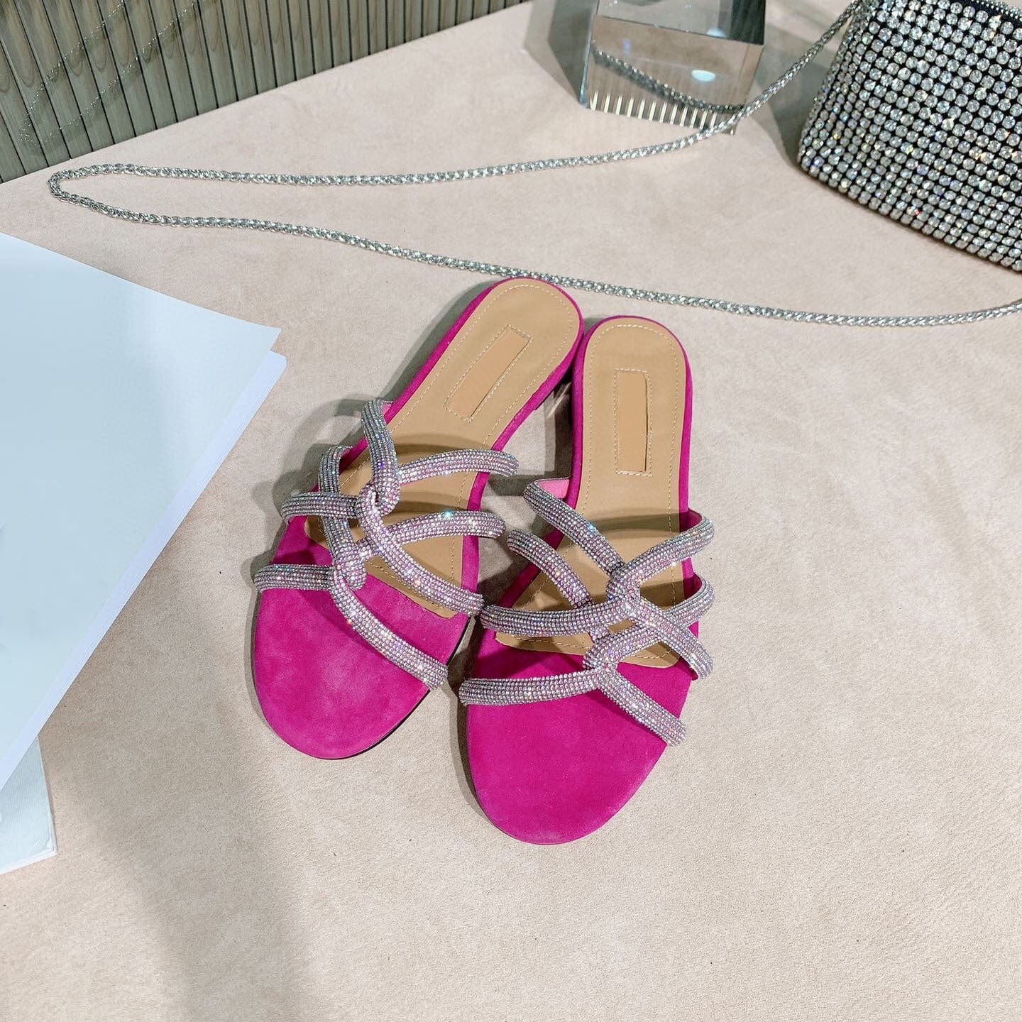 4 / Plum TX Women's summer slippers thick-heeled flip-flops square toe thick-soled sandals non-slip candy plastic jelly shoes