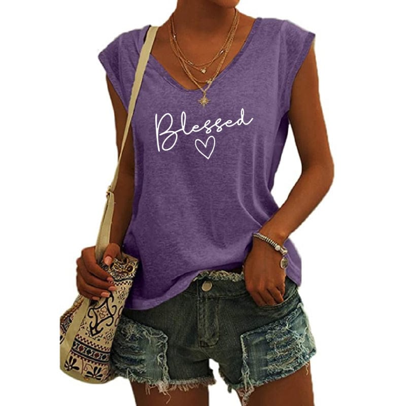 4 XL / Purple faith Blessed shirts for women drop t-shirts american clothing tshirts with tshirt custom logo printed y2k cotton shirt