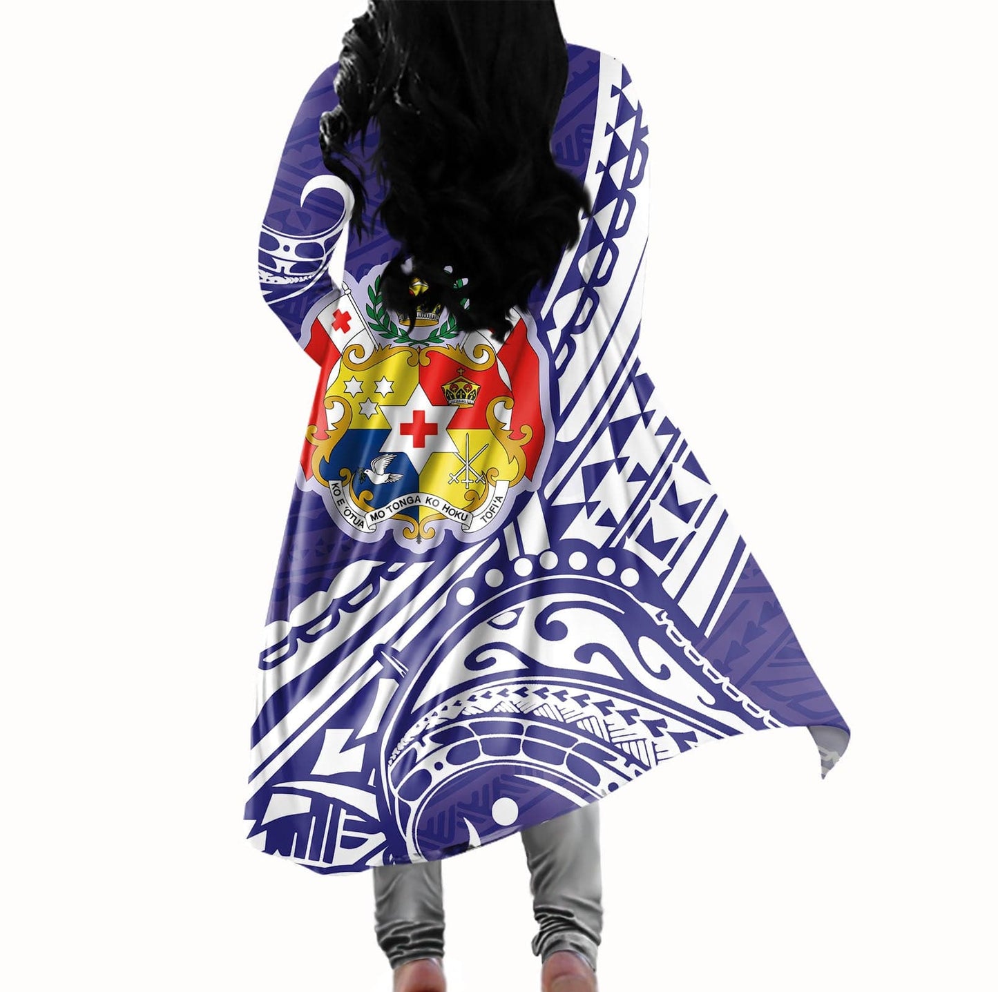 4 XL / XMGW3945D58 Beach Cardigan Samoan Polynesian Stripe Print White Black Cardigan Casual Luxury Long Sleeve Plus Size Summer Cardigans Women