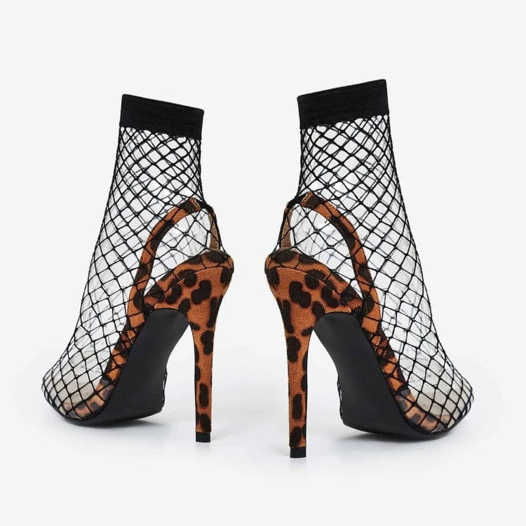 40 / 1 TX Transparent sandals feminine pointed toe high heels stiletto summer mesh women's ladies sandals 2022